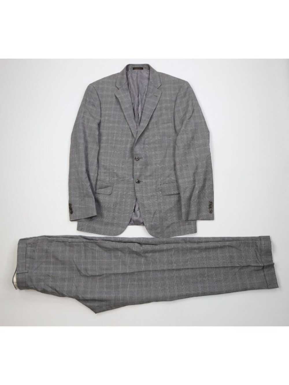 Jos A Bank Reserve Mens 41R 2 Piece Marzotto Wool Super 120s Suit Gray 35x32